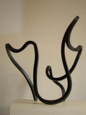 Escultura "Forxando o lume VI"